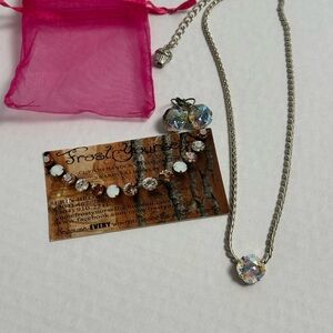 Silver Necklace and Earring Set